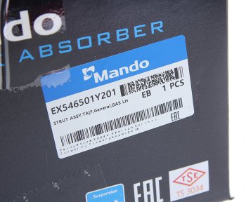 4 099 р. Амортизатор KIA Picanto (11-) передний левый газовый (high suspension) MANDO MANDO ex546501y201 MANDO ex546501y201  с доставкой в г. Воронеж. Увеличить фотографию 6