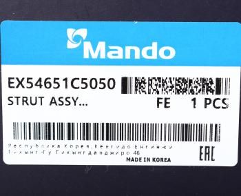 9 999 р. Амортизатор KIA Sorento (15-) передний левый газовый MANDO MANDO ex54651c5050 MANDO ex54651c5050  с доставкой в г. Воронеж. Увеличить фотографию 4