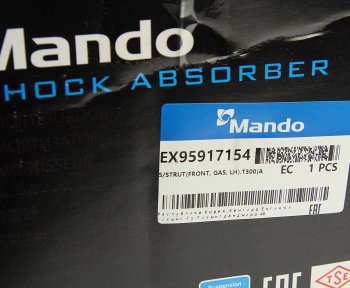 8 949 р. Амортизатор CHEVROLET Aveo (12-) (1.6) передний левый газовый MANDO MANDO ex95917154  с доставкой в г. Воронеж. Увеличить фотографию 6