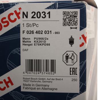 1 699 р. Фильтр топливный DAF XF BOSCH BOSCH f026402031  с доставкой в г. Воронеж. Увеличить фотографию 3