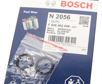 2 099 р. Фильтр топливный MERCEDES C (W203) (05-) BOSCH BOSCH f026402056  с доставкой в г. Воронеж. Увеличить фотографию 2