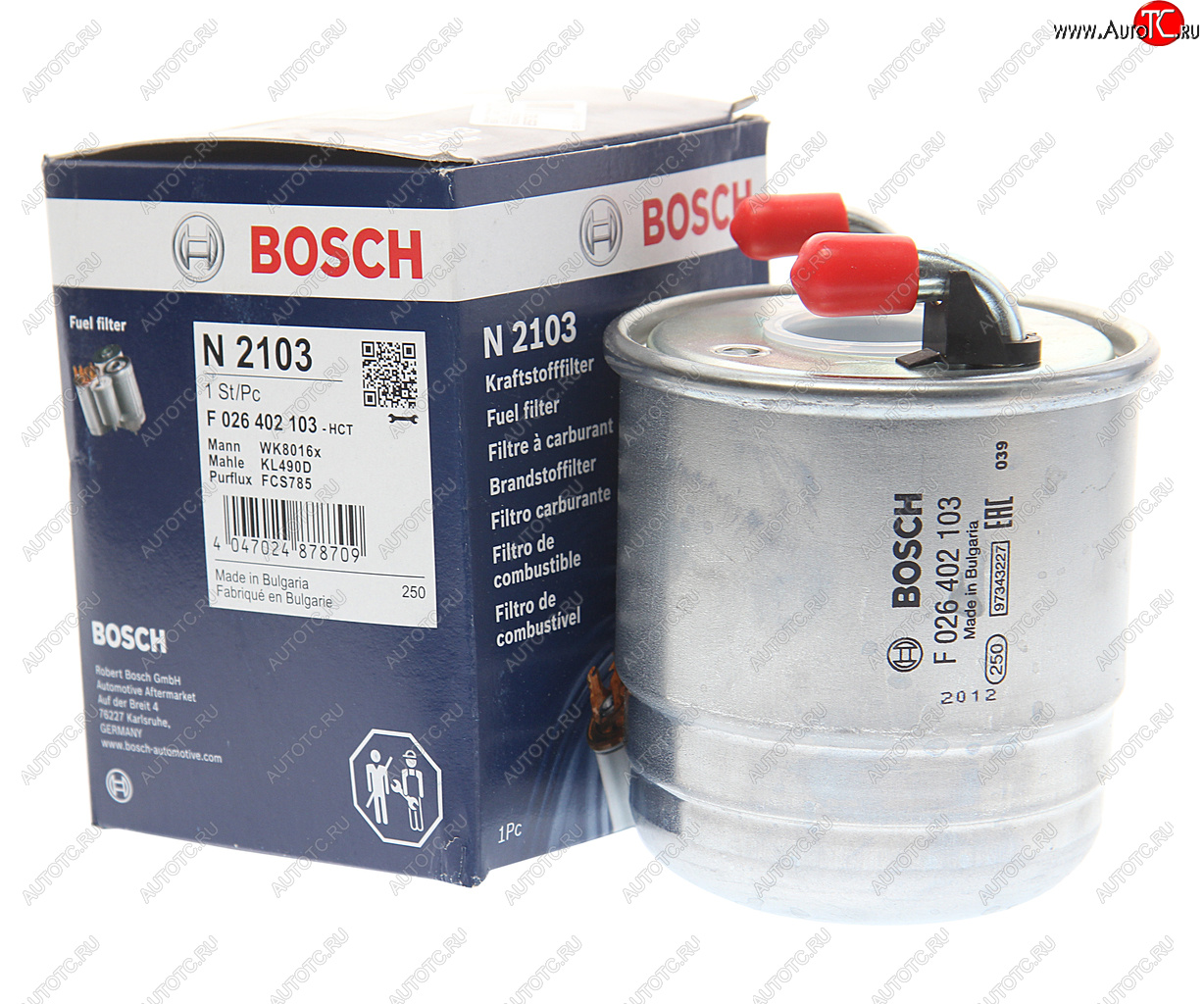 2 999 р. Фильтр топливный MERCEDES C (W204) (07-13),E (W212) (09-) BOSCH BOSCH f026402103  с доставкой в г. Воронеж