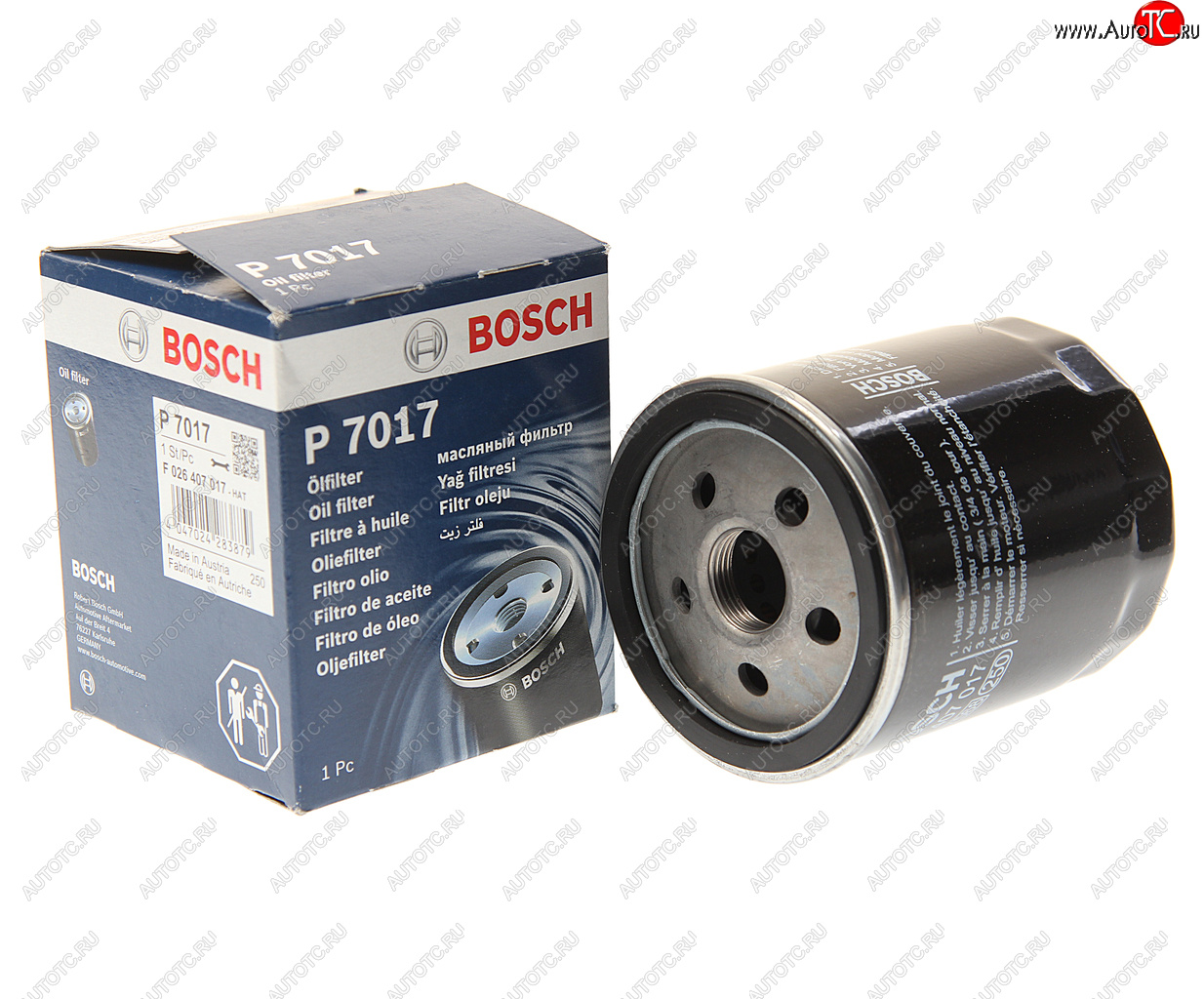 689 р. Фильтр масляный FORD C-Max (07-10),Focus (04-12),Mondeo (07-) (1.8 TDC) BOSCH BOSCH f026407017  с доставкой в г. Воронеж