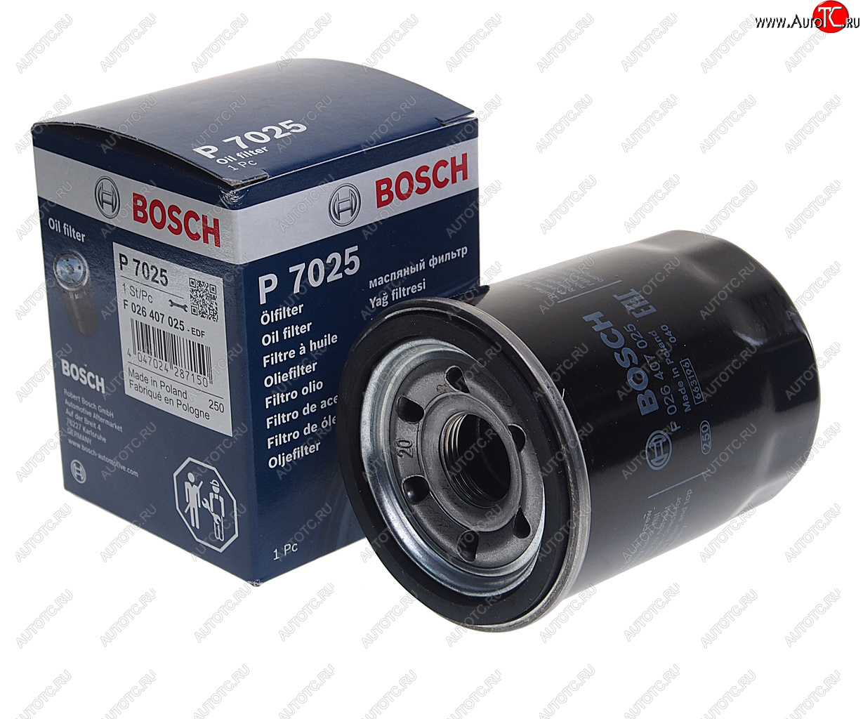 539 р. Фильтр масляный MITSUBISHI Lancer 10 (09-) (1.8) BOSCH BOSCH f026407025 BOSCH f026407025  с доставкой в г. Воронеж