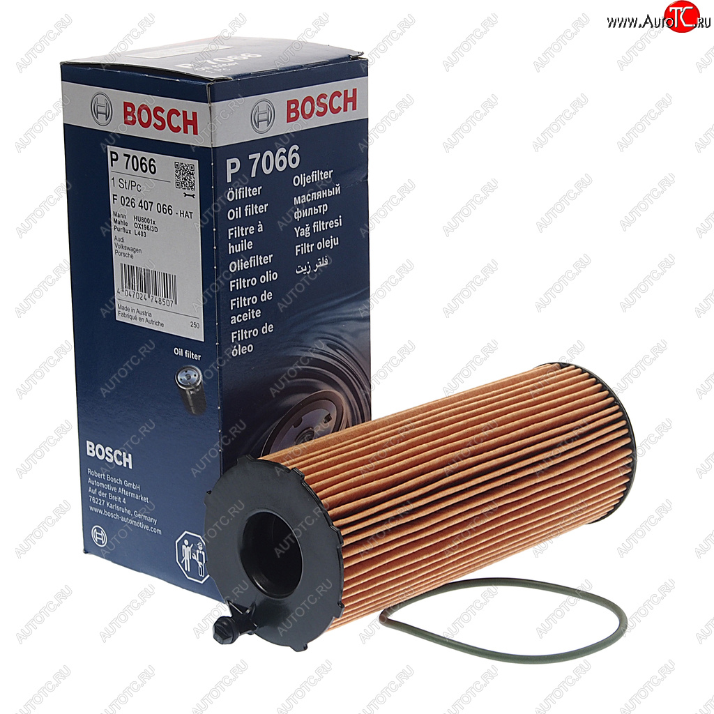 1 199 р. Фильтр масляный VW Touareg (04-) AUDI (07-) (2.7/3.0/4.2 TDI) PORSHE Cayenne (3.0 TDI) BOSCH BOSCH f026407066 BOSCH f026407066  с доставкой в г. Воронеж