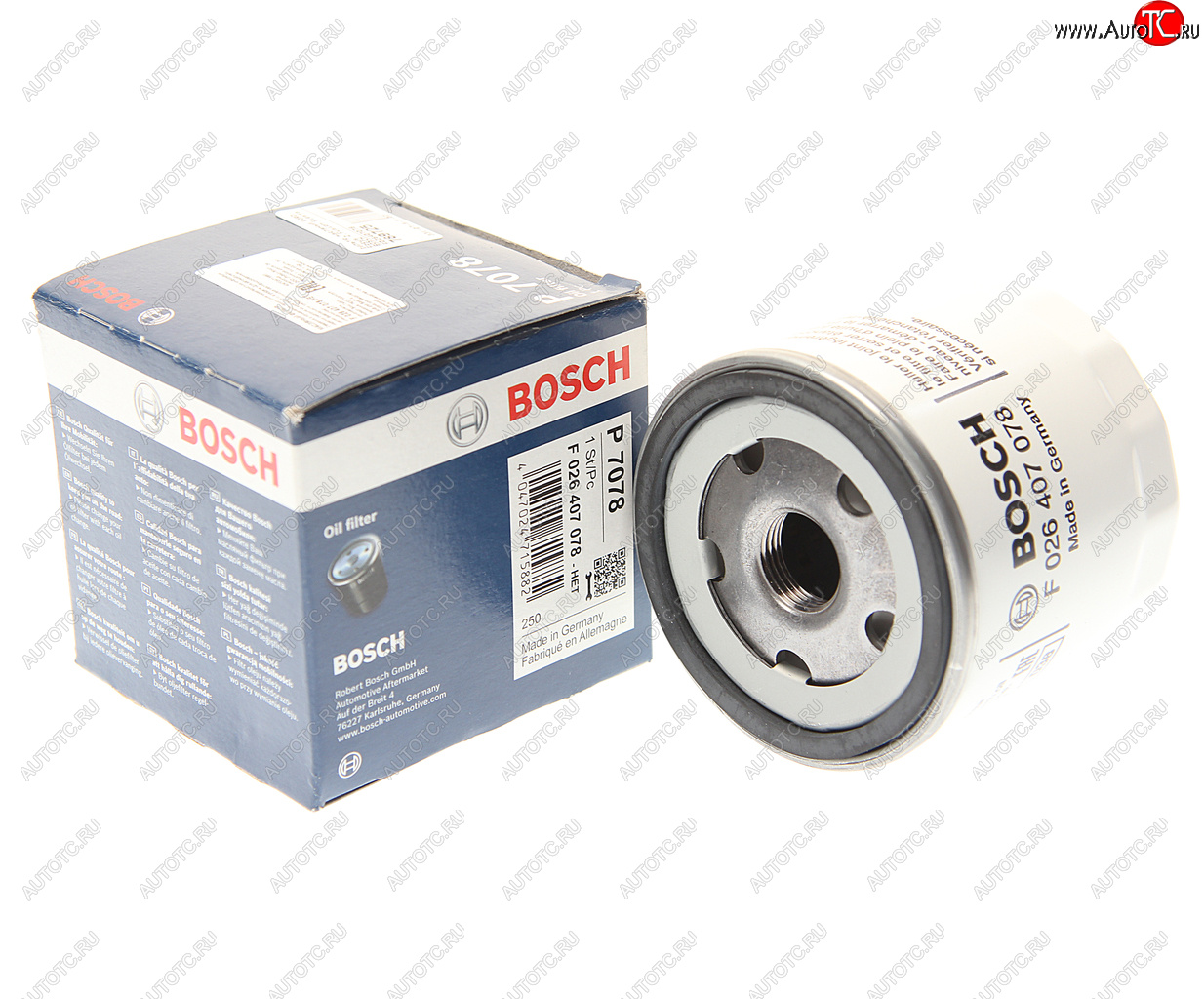 499 р. Фильтр масляный FORD Focus,Fiesta,Mondeo (1.21.41.6) D76ммхH76ммx1bar BOSCH BOSCH f026407078  с доставкой в г. Воронеж