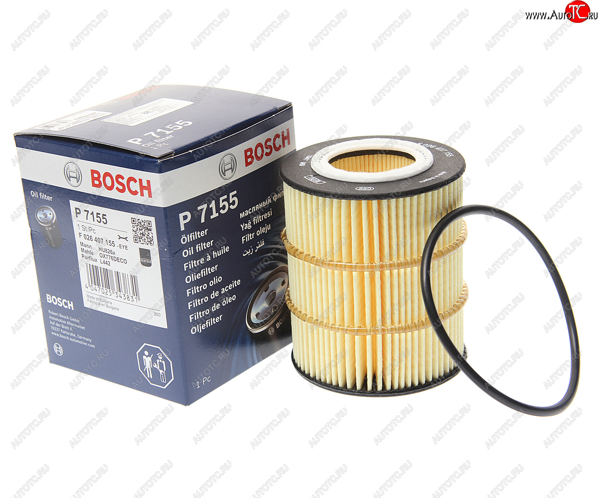 929 р. Фильтр масляный PEUGEOT 407 CITROEN C5,C6 (3.0 HDI) BOSCH BOSCH f026407155 BOSCH f026407155  с доставкой в г. Воронеж