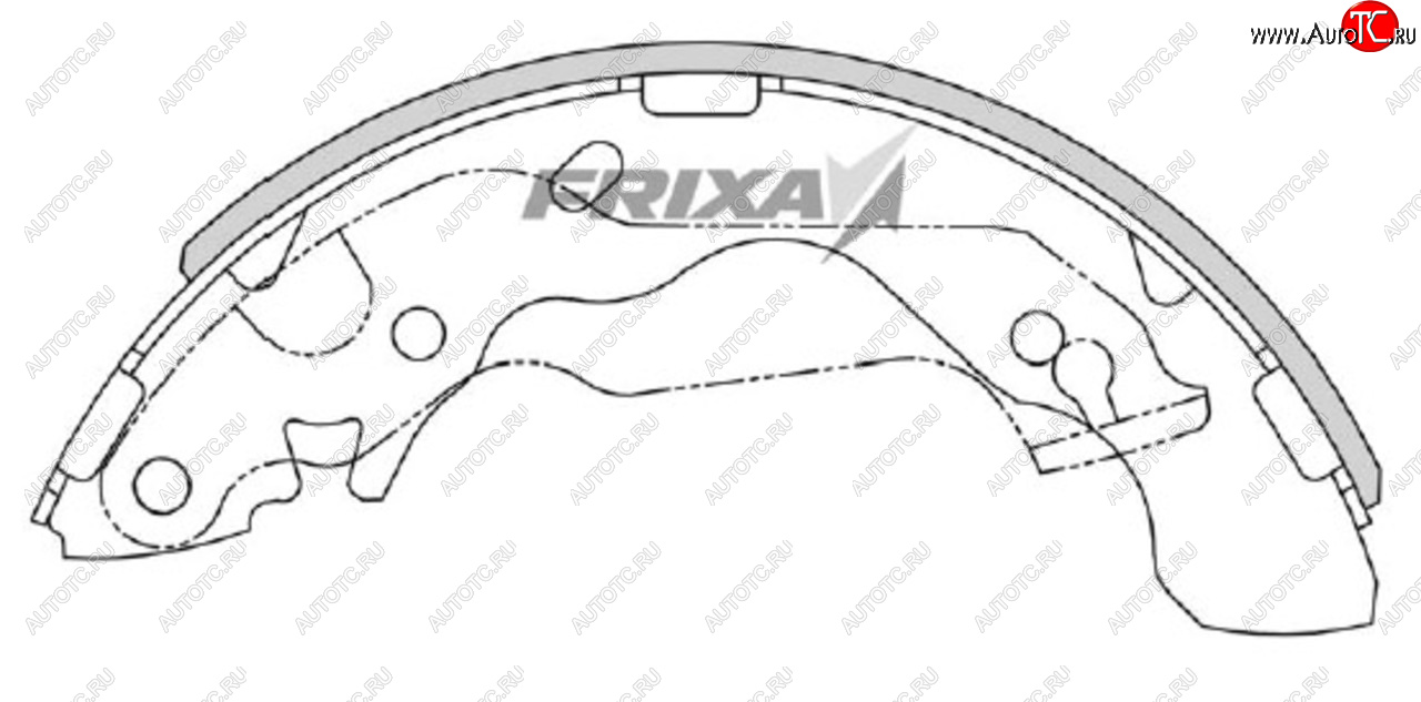 1 249 р. Колодки тормозные задние барабанные (4шт.) HANKOOK FRIXA Hyundai Matrix 1 FC дорестайлинг (2001-2005)  с доставкой в г. Воронеж