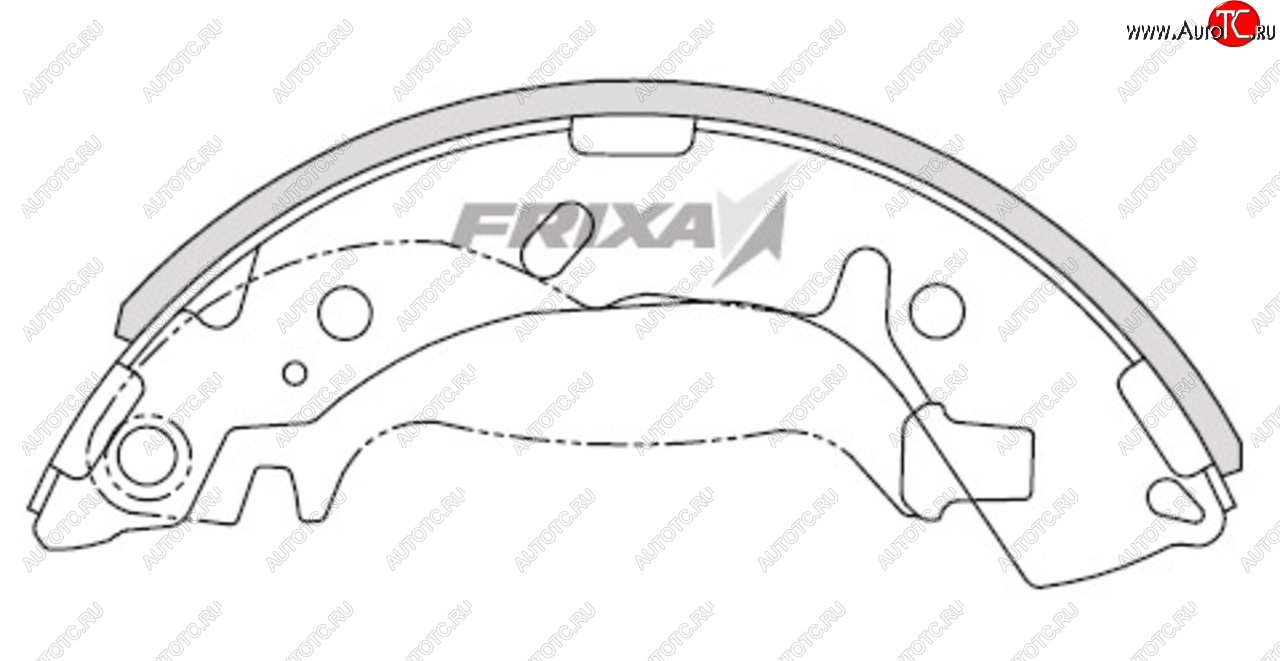 919 р. Колодки тормозные задние барабанные HANKOOK FRIXA Hyundai Getz TB хэтчбэк 5 дв. дорестайлинг (2002-2005)  с доставкой в г. Воронеж