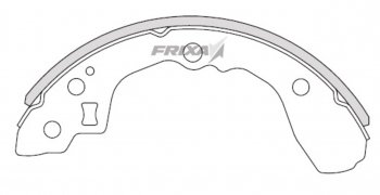 949 р. Колодки тормозные задние барабанные (4шт.) HANKOOK FRIXA  KIA Sephia - Spectra  с доставкой в г. Воронеж. Увеличить фотографию 1