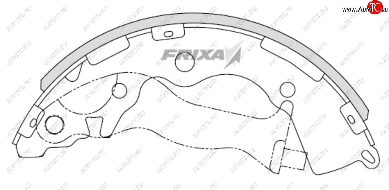 1 299 р. Колодки тормозные передние барабанные (4шт.) HANKOOK FRIXA KIA Rio 2 JB дорестайлинг седан (2005-2009)  с доставкой в г. Воронеж