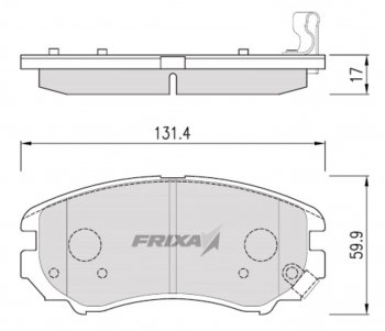 1 369 р. Колодки тормозные передние (4шт.) HANKOOK FRIXA  Hyundai Elantra  XD (2000-2014), Hyundai Sonata  NF (2004-2010), Hyundai Tucson ( JM,  LM,  TL,  NX4) (2004-2022), Hyundai Tuscani (2002-2008), KIA Magentis (2000-2010)  с доставкой в г. Воронеж. Увеличить фотографию 1