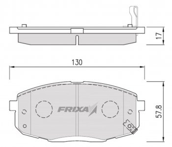 Колодки тормозные передние (4шт.) HANKOOK FRIXA Hyundai I30 2 GD дорестайлинг универсал (2011-2015)