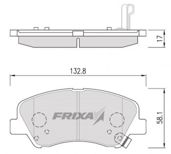 1 299 р. Колодки тормозные передние (4шт.) HANKOOK FRIXA  Hyundai Solaris ( RBr,  HCR) (1998-2022), KIA Rio ( 3 QB,  4 FB,  4 YB) (2011-2025)  с доставкой в г. Воронеж. Увеличить фотографию 1