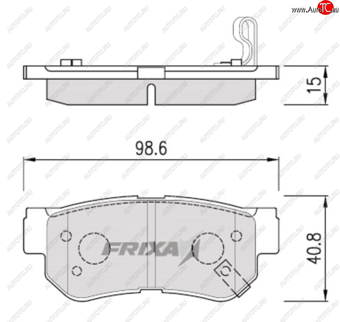 969 р. Колодки тормозные задние (4шт.) HANKOOK FRIXA  Hyundai Getz  TB (2002-2011), Hyundai Sonata  NF (2004-2010), Hyundai Tucson ( JM,  LM,  TL,  NX4) (2004-2022), KIA Sportage ( 2 JE,KM,  3 SL,  4 QL,  5 NQ5) (2004-2025)  с доставкой в г. Воронеж