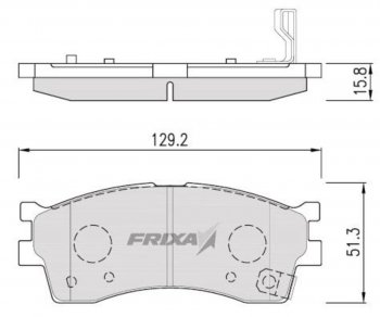 849 р. Колодки тормозные передние (4шт.) HANKOOK FRIXA  KIA Clarus ( K9A,  GC) - Spectra  с доставкой в г. Воронеж. Увеличить фотографию 3