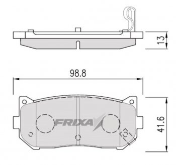 839 р. Колодки тормозные задние (4шт.) HANKOOK FRIX KIA Clarus K9A седан дорестайлинг (1996-1998)  с доставкой в г. Воронеж. Увеличить фотографию 1