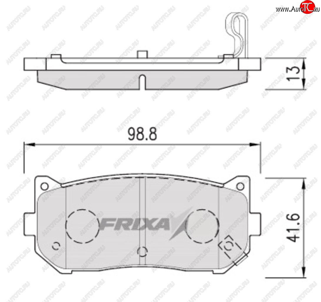 839 р. Колодки тормозные задние (4шт.) HANKOOK FRIX  KIA Clarus ( K9A,  GC) - Spectra  с доставкой в г. Воронеж