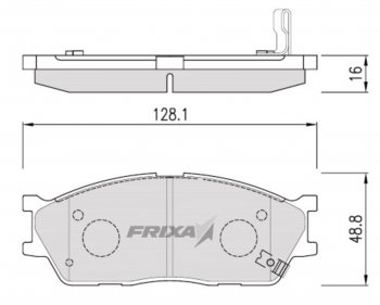 869 р. Колодки тормозные передние (4шт.) HANKOOK FRIXA  KIA Carens ( FC, RS,  UN,  RP) - Spectra  с доставкой в г. Воронеж. Увеличить фотографию 1