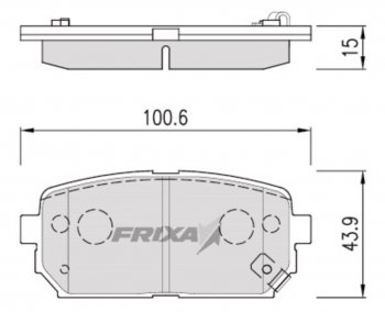 729 р. Колодки тормозные задние (4шт.) HANKOOK FRIX KIA Carens UN (2006-2013)  с доставкой в г. Воронеж. Увеличить фотографию 1