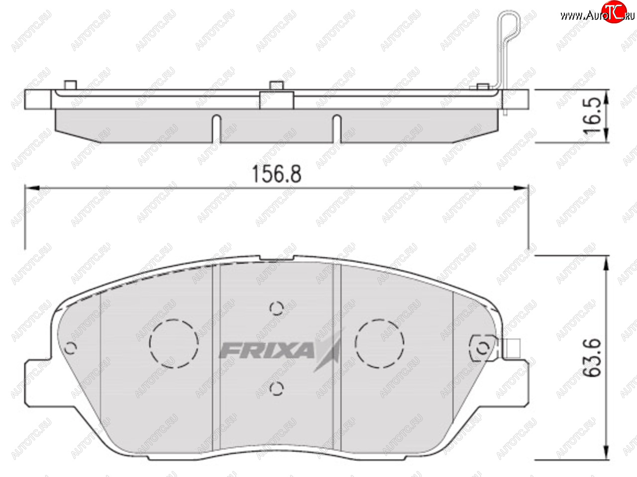 1 169 р. Колодки тормозные передние (4шт.) HANKOOK FRIXA KIA Mohave HM дорестайлинг (2008-2017)  с доставкой в г. Воронеж