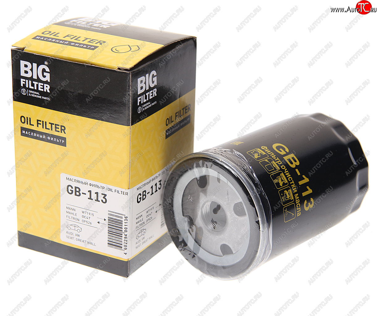 529 р. Фильтр масляный VW AUDI SEAT SKODA BIG FILTER BIG FILTER gb-113  с доставкой в г. Воронеж