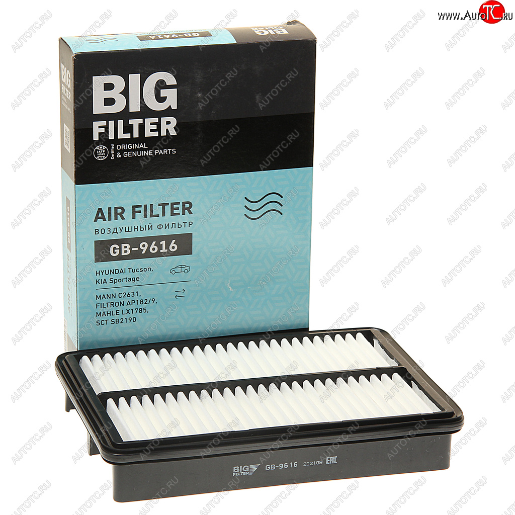 459 р. Фильтр воздушный салона BIG FILTER  Hyundai Tucson ( JM,  LM,  TL,  NX4) (2004-2022), KIA Sportage ( 2 JE,KM,  3 SL,  4 QL,  5 NQ5) (2004-2025)  с доставкой в г. Воронеж
