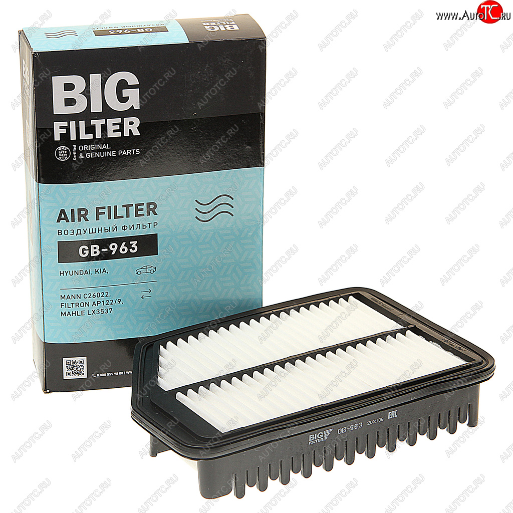 639 р. Фильтр воздушный салона BIG FILTER  Hyundai Elantra  MD (2010-2016), Hyundai I30 ( 2 GD,  3 PD) (2011-2020), KIA Ceed ( 2 JD,  3 CD) (2012-2025)  с доставкой в г. Воронеж