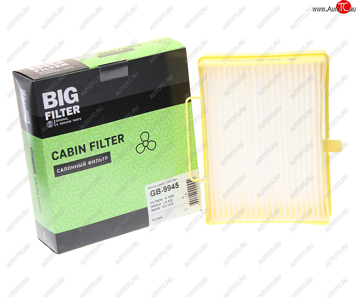 729 р. Фильтр воздушный салона BIG FILTER  Scania 4-series (1997-2007)  с доставкой в г. Воронеж