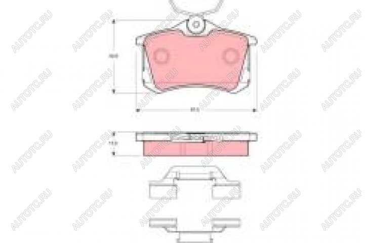 2 299 р. Колодки тормозные задние (4шт.) TRW Audi A3 8V1 хэтчбэк 3 дв. дорестайлинг (2012-2016)  с доставкой в г. Воронеж