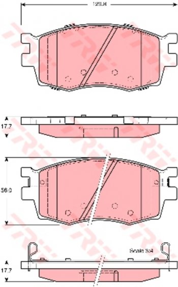 3 899 р. Колодки тормозные передние (4шт.) TRW KIA Rio 2 JB дорестайлинг седан (2005-2009)  с доставкой в г. Воронеж. Увеличить фотографию 1