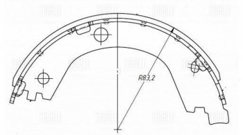 3 399 р. Колодки тормозные задние барабанные (4шт.) TRIALLI  ГАЗ ГАЗель Next ( A21,A22, С41, С42,  A21,A22, С41, С42, Фермер,  A60,A63, A64,  A62,А65,  A31,A32, C45, C46) (2013-2025)  шасси,  шасси со сдвоенной , автобус, автобус, цельнометаллический фургон  с доставкой в г. Воронеж. Увеличить фотографию 4