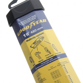 869 р. Щетка стеклоочистителя 480мм беcкаркасная Multiclip Frameless GOODYEAR GOODYEAR gy000419  с доставкой в г. Воронеж. Увеличить фотографию 2