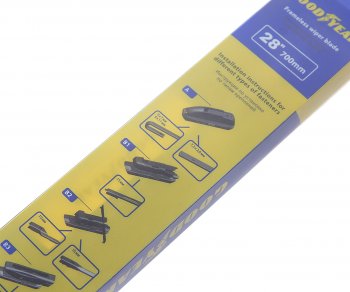 1 059 р. Щетка стеклоочистителя 700мм бескаркасная (8 адаптеров) Premium GOODYEAR GOODYEAR gy000448  с доставкой в г. Воронеж. Увеличить фотографию 2