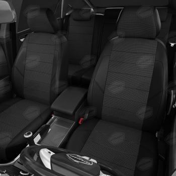 6 299 р. Авточехлы ГАЗель Next (3 высоких) экокожа-жаккард черные комплект AVTOLIDER AVTOLIDER gz30-0104-kk8  с доставкой в г. Воронеж. Увеличить фотографию 2