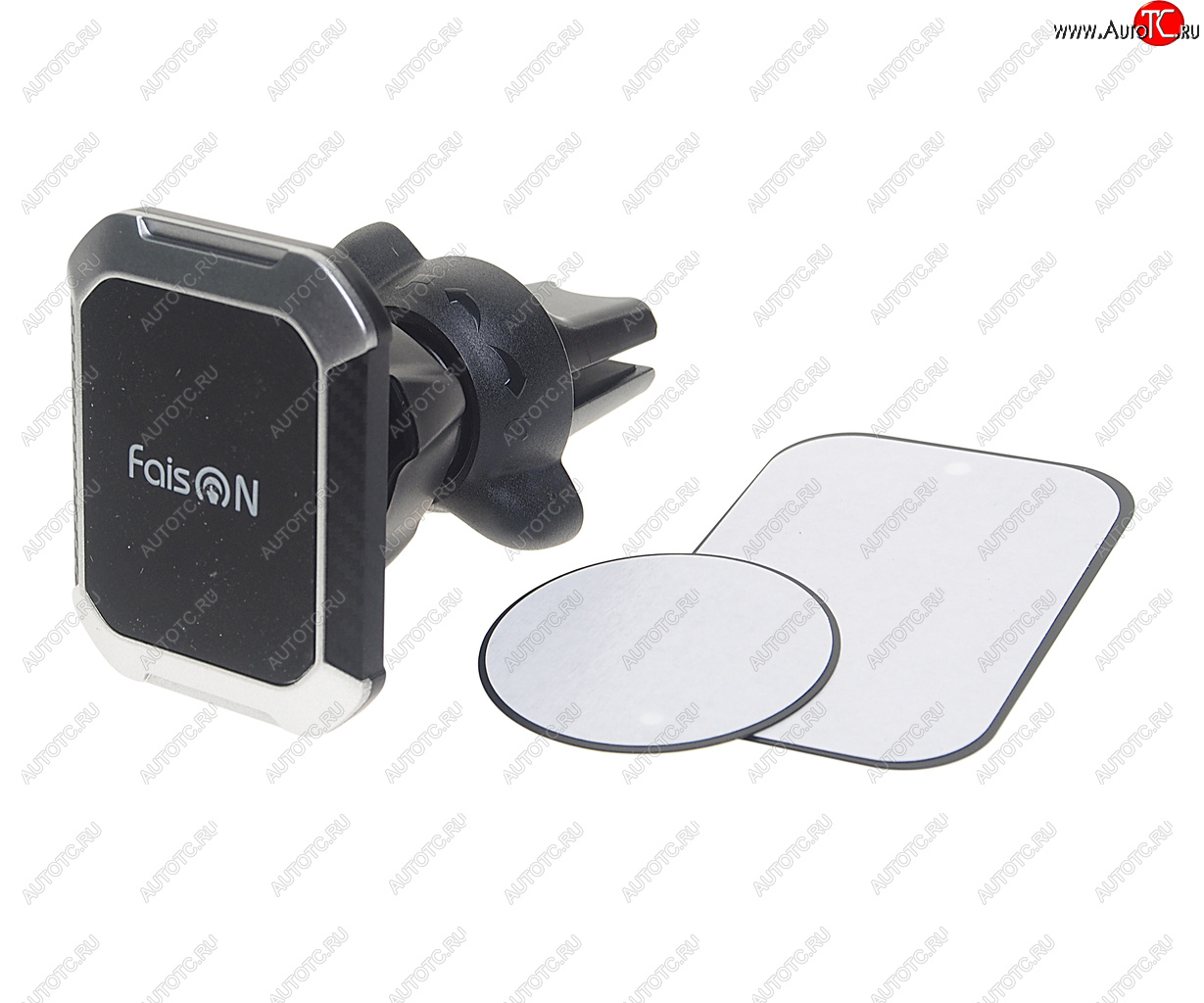 619 р. Держатель телефона на дефлектор магнитный FAISON FAISON h-84 emphasis black  с доставкой в г. Воронеж