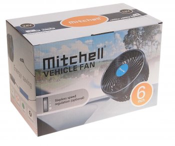 1 589 р. Вентилятор в салон 12V на кронштейне синий MITCHELL MITCHELL hx-t203e dc12v blue  с доставкой в г. Воронеж. Увеличить фотографию 3