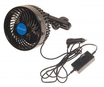 Вентилятор в салон 12V на кронштейне синий MITCHELL MITCHELL hx-t203e dc12v blue