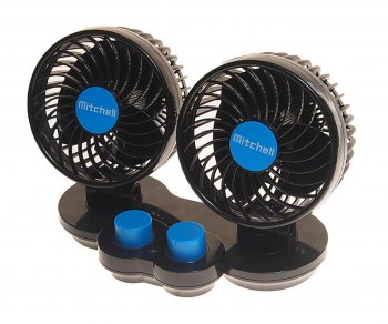 1 269 р. Вентилятор в салон 12V двойной на платформе синий MITCHELL MITCHELL hx-t307e dc12v blue  с доставкой в г. Воронеж. Увеличить фотографию 2