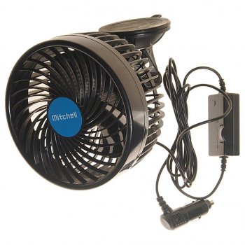 Вентилятор в салон 12V на присоске синий MITCHELL MITCHELL hx-t703e dc12v blue