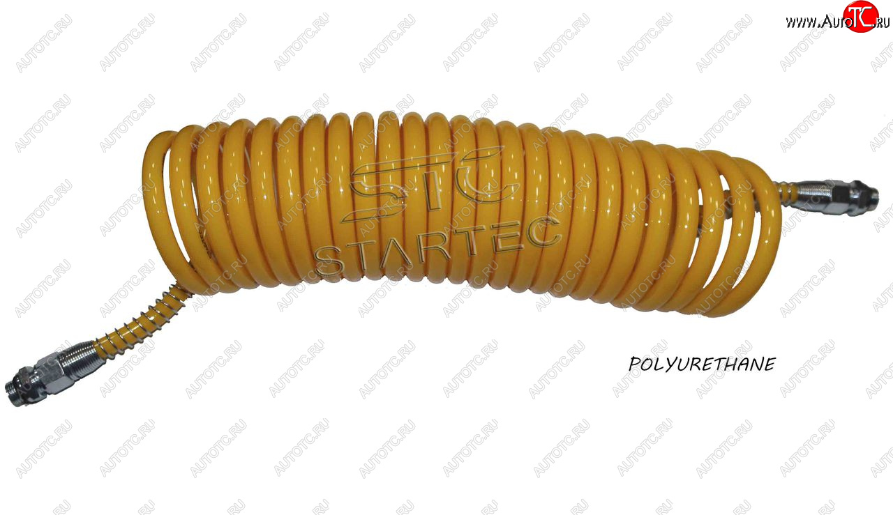 1 599 р. Шланг пневматический витой М16 L=7.5м (желтый) Polyurethane STARTEC STARTEC inf.10.165  с доставкой в г. Воронеж