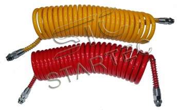 1 599 р. Шланг пневматический витой М16 L=7.5м (красный) Polyurethane STARTEC STARTEC inf.10.166  с доставкой в г. Воронеж. Увеличить фотографию 2