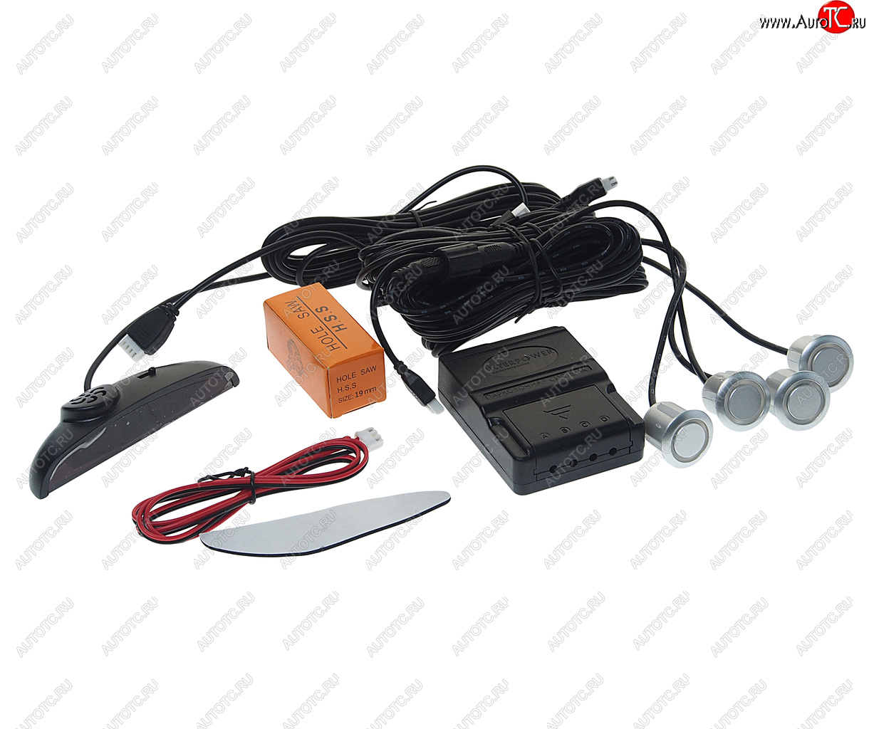 2 499 р. Датчик парковки d=19мм INTERPOWER INTERPOWER ip-430 silver  с доставкой в г. Воронеж