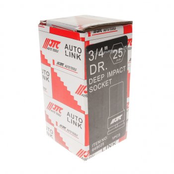 1 479 р. Головка торцевая 3/4 25мм ударная глубокая L=90мм JTC JTC TOOLS CO., LTD jtc-649025 JTC TOOLS CO., LTD jtc-649025  с доставкой в г. Воронеж. Увеличить фотографию 3