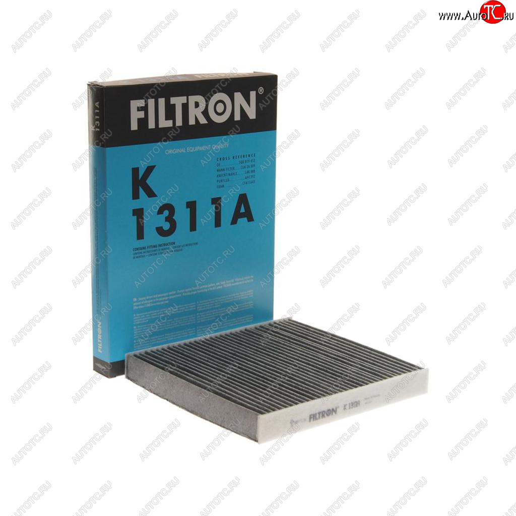 899 р. Фильтр воздушный салона VW Golf (14-) AUDI A3 (12-) SEAT Leon (12-) угольный FILTRON FILTRON k1311a  с доставкой в г. Воронеж