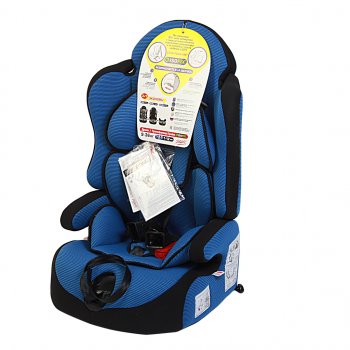 Автокресло детское 9-36кг (l-ll-lll) 1-12лет синее трансформер Isofix Прайм SIGER SIGER kres0149