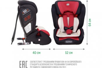 15 299 р. Автокресло детское 9-36кг (l-ll-lll) 1-12лет бордово-корич. трансформер Isofix Magnate SMART TRAVEL SMART TRAVEL kres2069 SMART TRAVEL kres2069  с доставкой в г. Воронеж. Увеличить фотографию 5