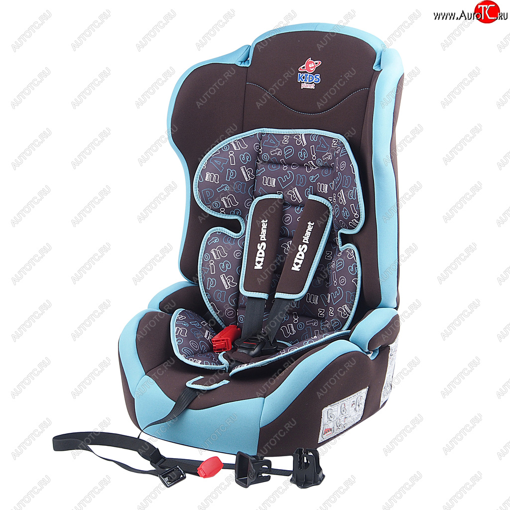 8 599 р. Автокресло детское 9-36кг (I-II-III) 1-12лет шоколадные буквы Isofix Sputnik KIDS PLANET SIGER kres2552  с доставкой в г. Воронеж