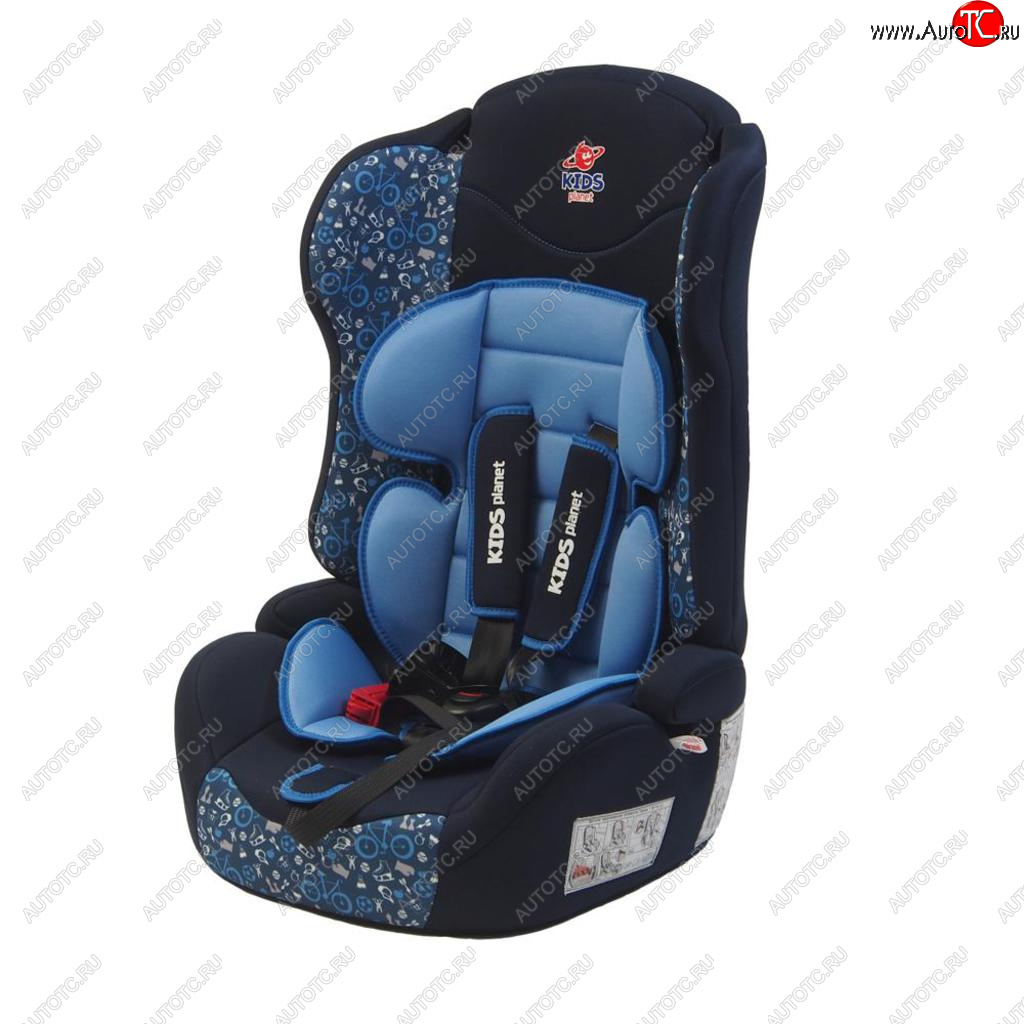 8 749 р. Автокресло детское 9-36кг (I-II-III) 1-12лет синий велосипед Isofix Sputnik KIDS PLANET SIGER kres2554  с доставкой в г. Воронеж