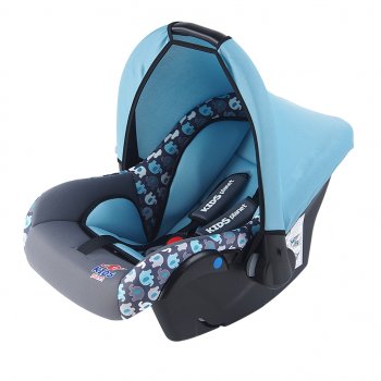 4 549 р. Автокресло детское 0-13кг (0+) 0-1.5лет лазурные слоны Luna SG321 KIDS PLANET SIGER kres2559  с доставкой в г. Воронеж. Увеличить фотографию 2